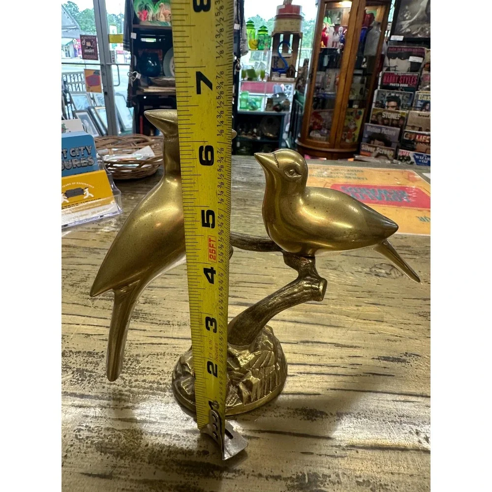 Vintage Brass Lovebirds/Cardinals